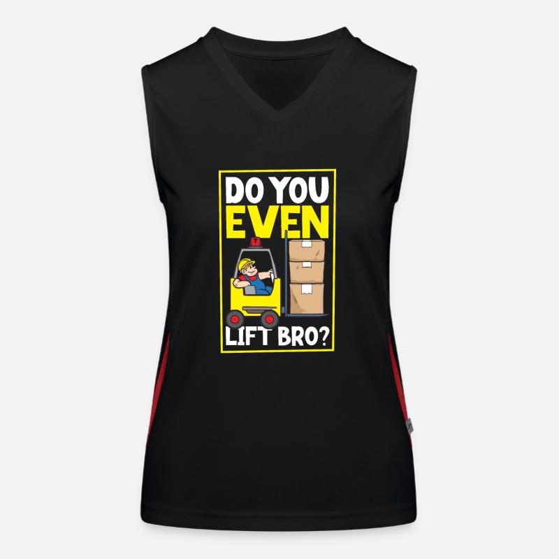 Forklift Driver Warehouse Forklift Women's Functional Contrast Tank Top