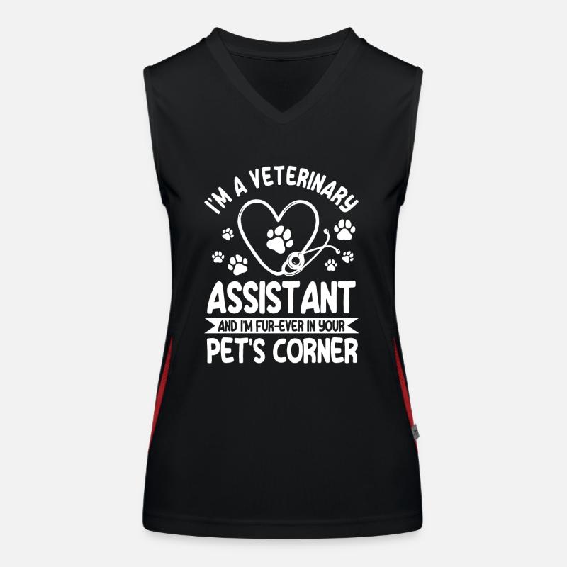 Veterinary assistant Women's Functional Contrast Tank Top