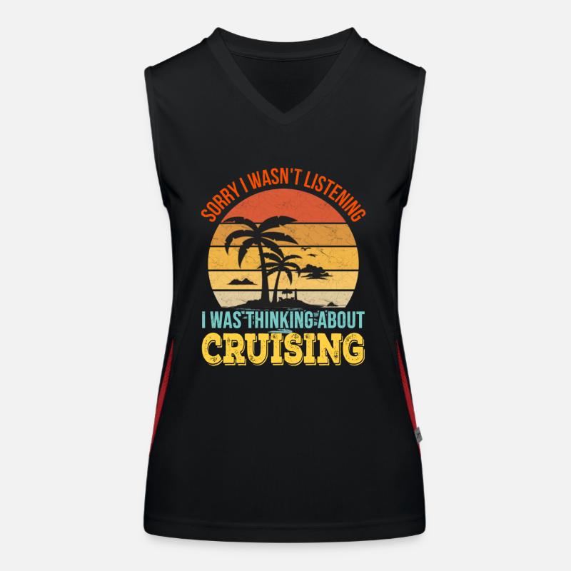 Désolé de ne pas écouter, je pensais à Cruising Débardeur respirant contrasté Femme