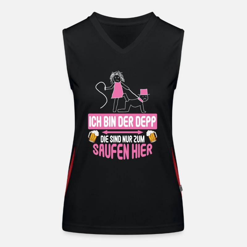 Junggesellenabschied Poltern Polterabend JGA Funktionelles Kontrast-Tank Top für Frauen
