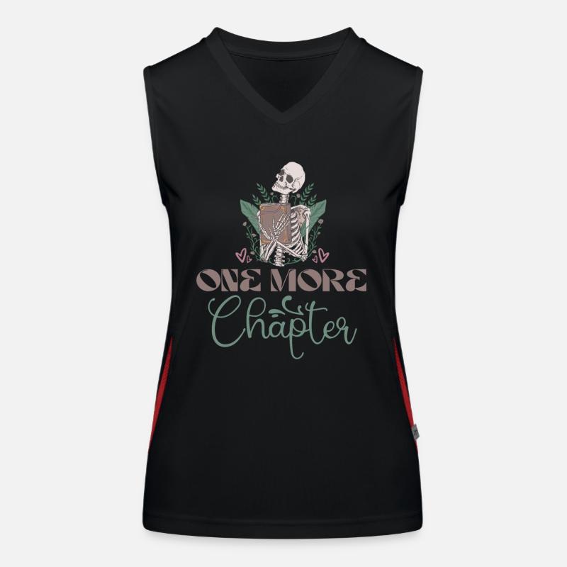 Nur noch ein Kapitel Buchwurm Spruch Funktionelles Kontrast-Tank Top für Frauen