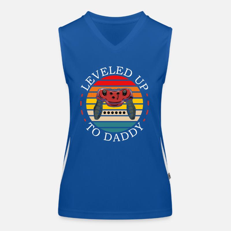 Gaming Nerd Leveled Up To Daddy Women's Functional Contrast Tank Top