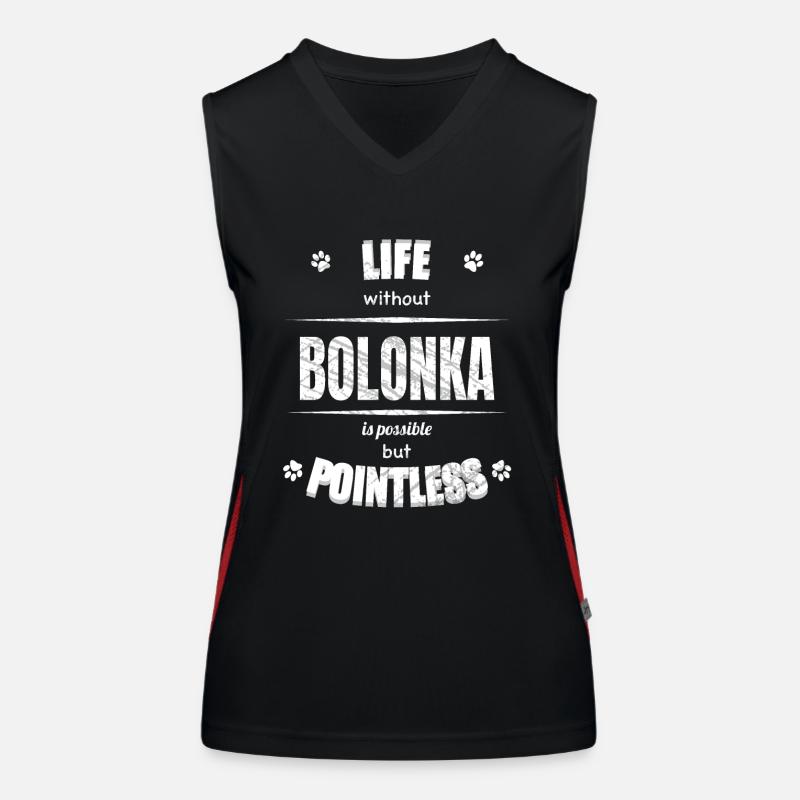 Life is possible but pointless - Bolonka Funktionelles Kontrast-Tank Top für Frauen
