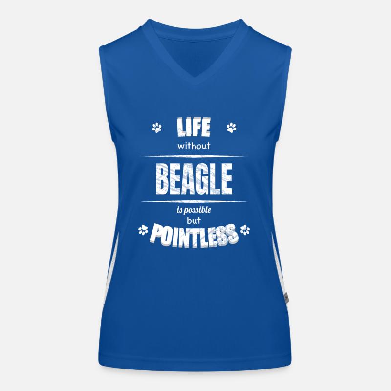 Life is possible but pointless - Beagle Women's Functional Contrast Tank Top