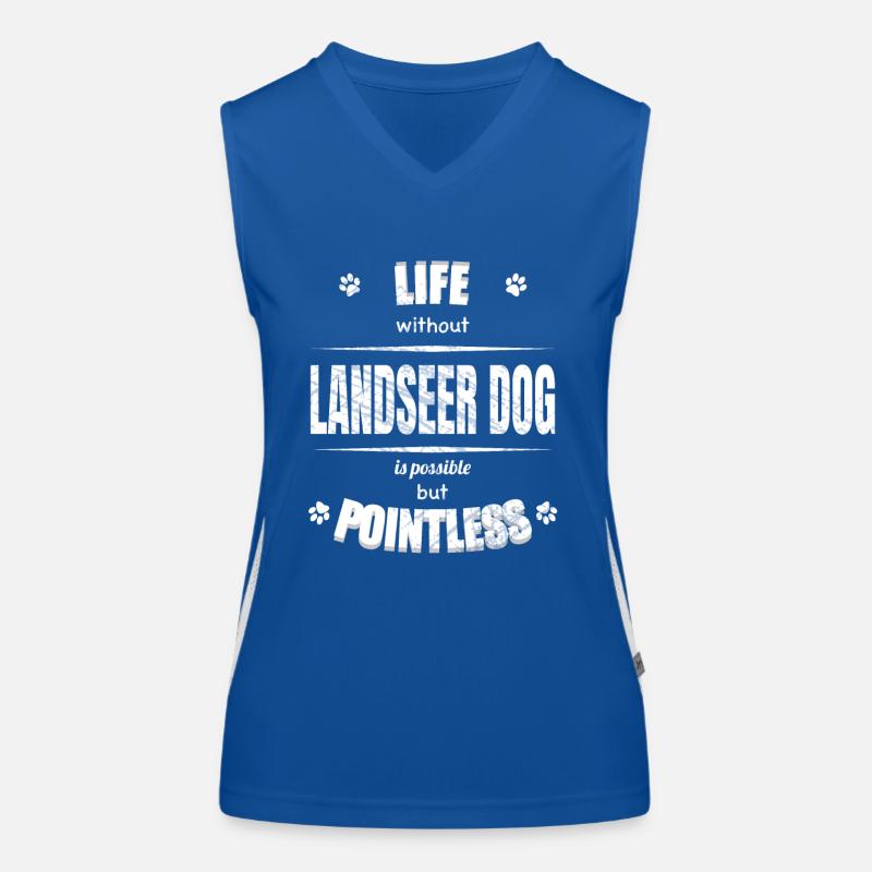 Life is possible but pointless - Landseer Dog Women's Functional Contrast Tank Top
