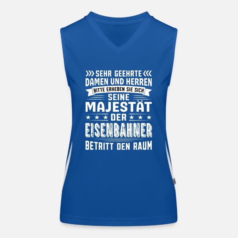 Eisenbahner Geburtstag Eisenbahner Sprüche Funktionelles Kontrast-Tank Top für Frauen