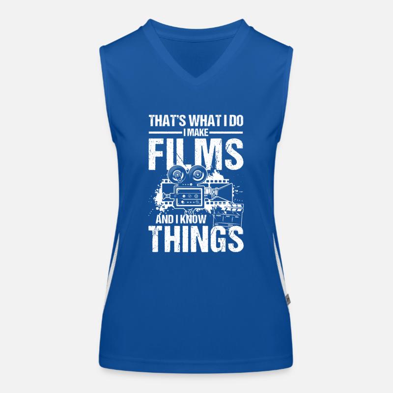 That's What I Do I Make Films And I Know Things Funktionelles Kontrast-Tank Top für Frauen