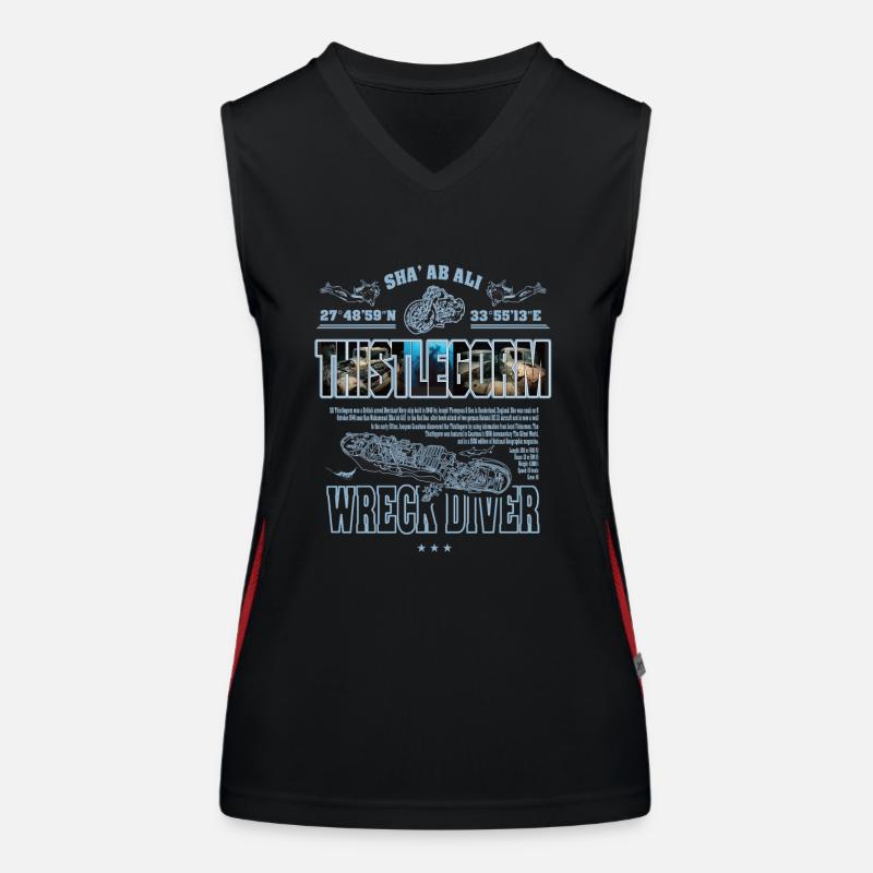 Wreck Thistlegorm Egypt Diving History Women's Functional Contrast Tank Top