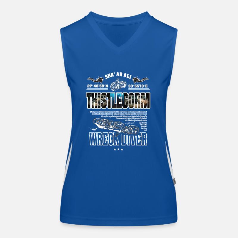 Wreck Thistlegorm Egypt Diving History Women's Functional Contrast Tank Top