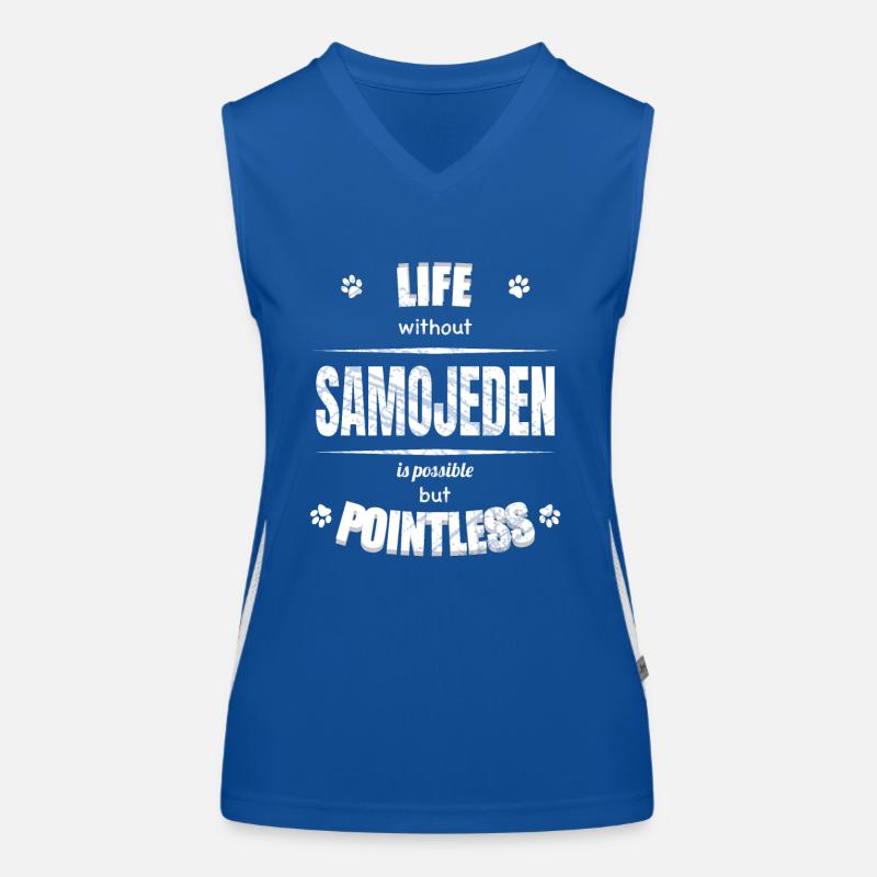 Life is possible but pointless - Samoyed Women's Functional Contrast Tank Top