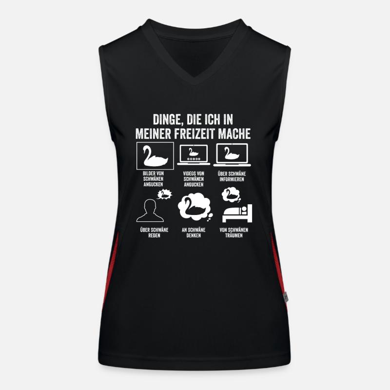 Schwan Funktionelles Kontrast-Tank Top für Frauen