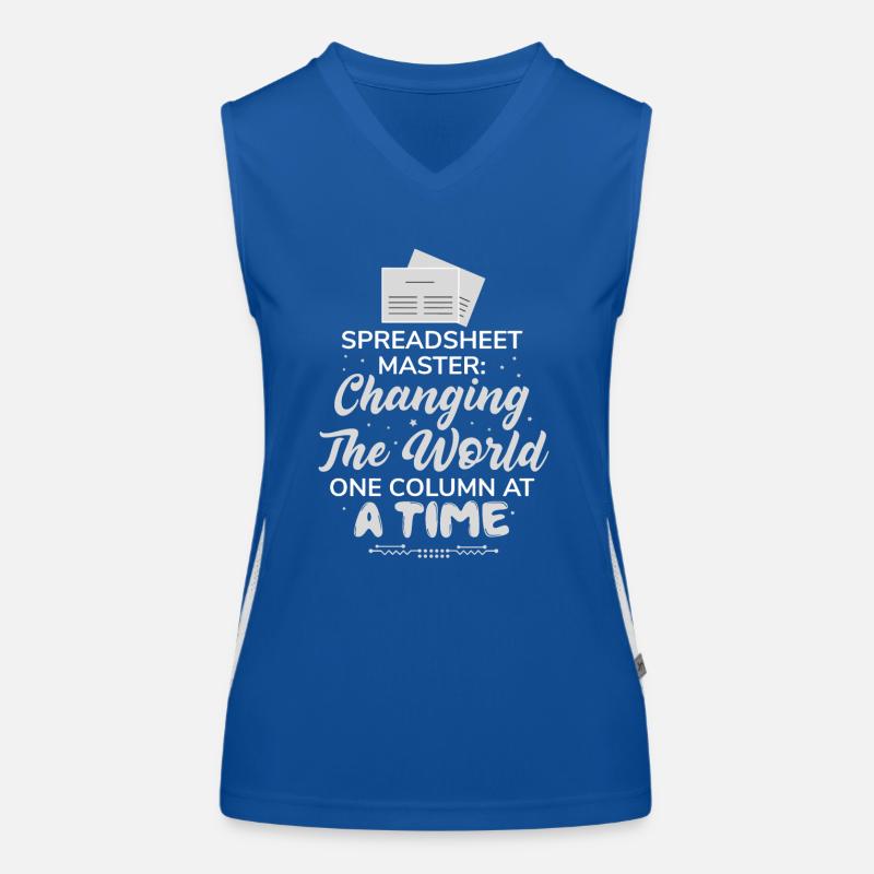 Tabellenkalkulations-Nerd-Datenanalyst Funktionelles Kontrast-Tank Top für Frauen