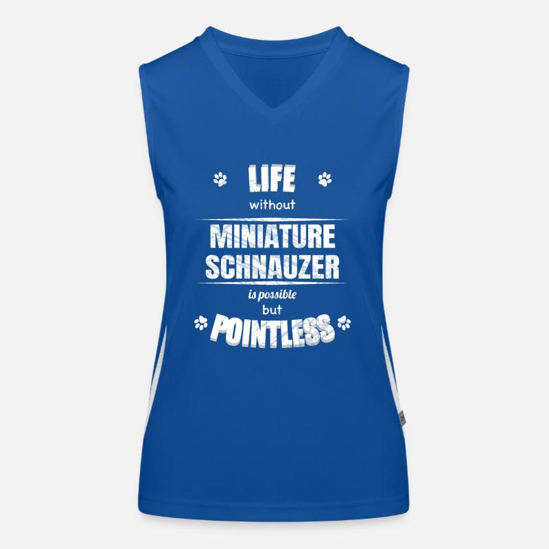 Life possible but pointless - Miniature Schnauzer Women's Functional Contrast Tank Top