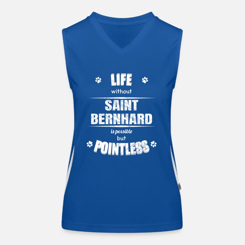 Life is possible but pointless - Saint Bernhard Funktionelles Kontrast-Tank Top für Frauen