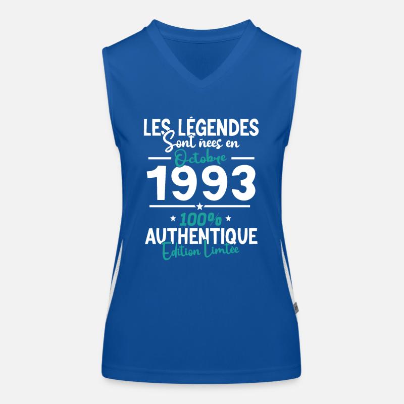 Legends Octobre 1993 - 30 ans Débardeur respirant contrasté Femme