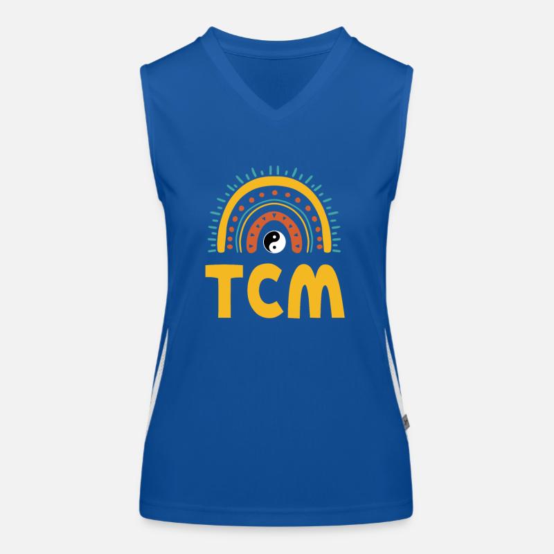 Cute Tcm Boho Rainbow with Yin Yang Women's Functional Contrast Tank Top