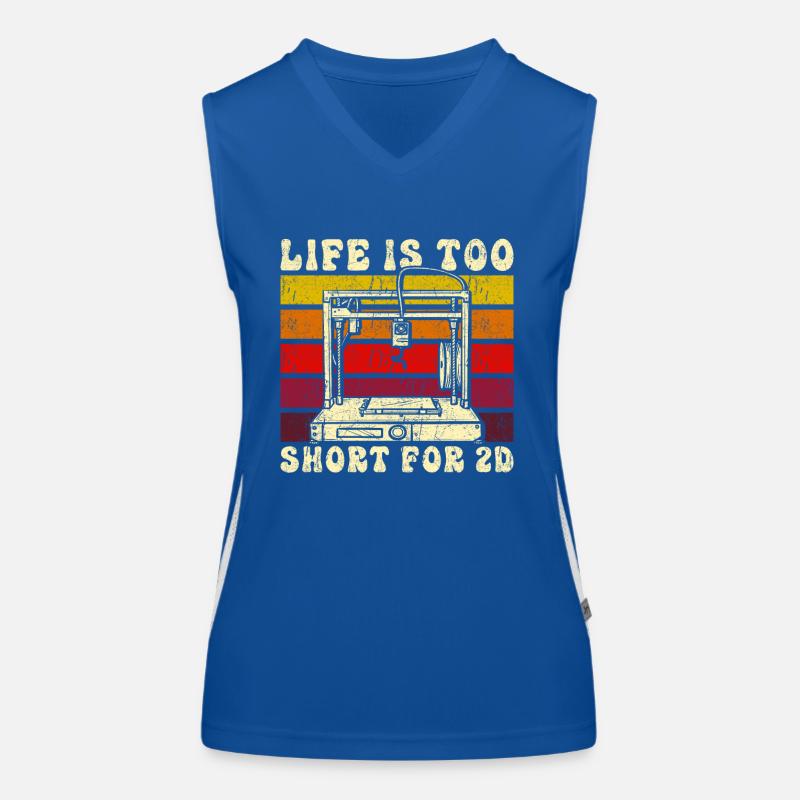 3D Printer Saying Funny Gift 3D Printing Women's Functional Contrast Tank Top