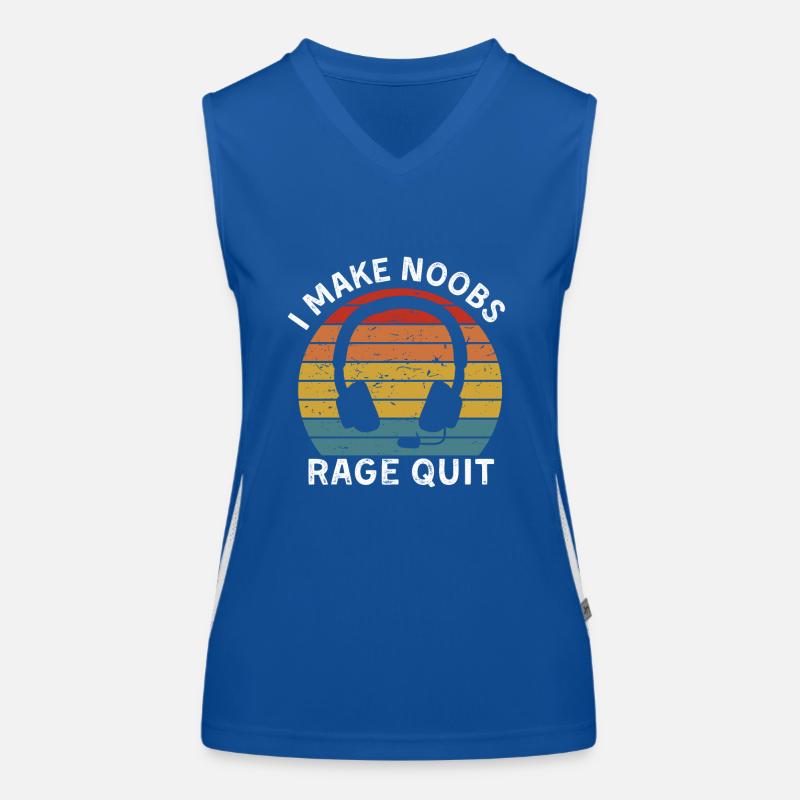 I make noobs rage quit Women's Functional Contrast Tank Top
