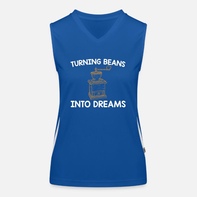 Kaffeemühle Funktionelles Kontrast-Tank Top für Frauen