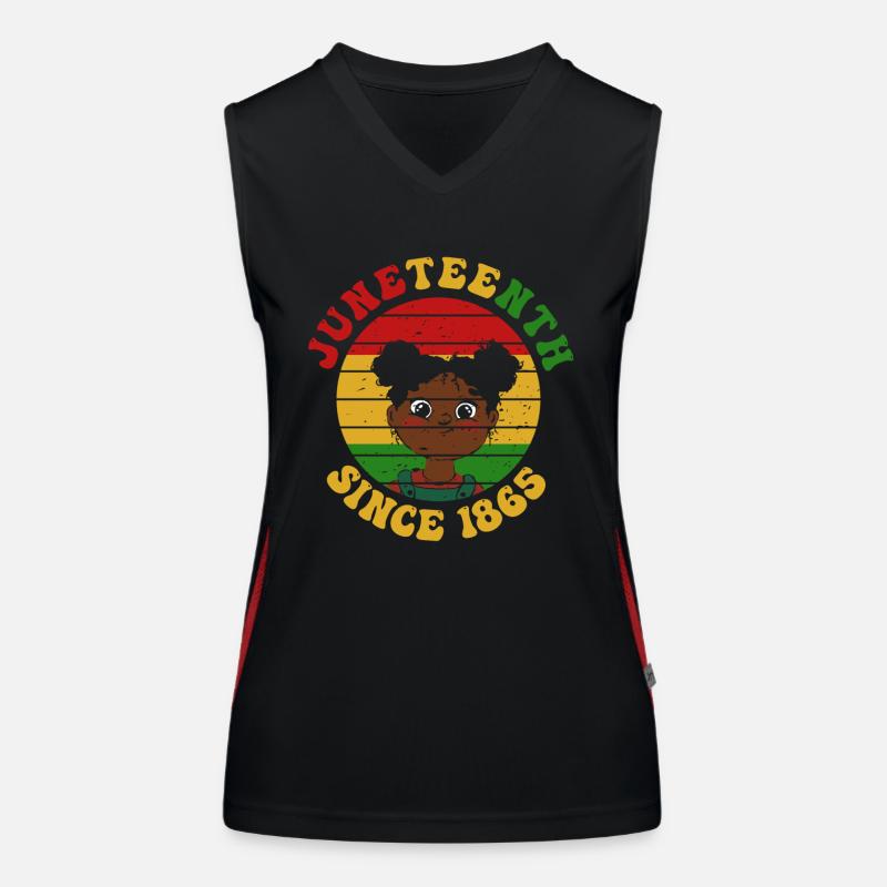 Juneteenth 1865 Remembering My Ancestors Women's Functional Contrast Tank Top