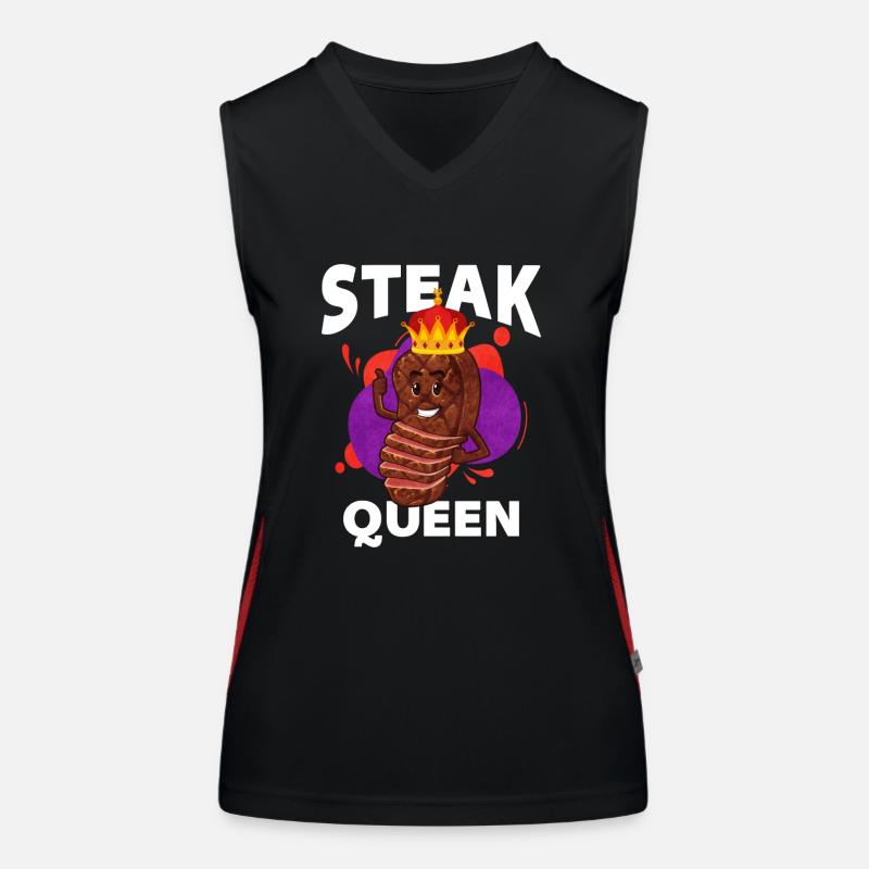 Steak Funktionelles Kontrast-Tank Top für Frauen