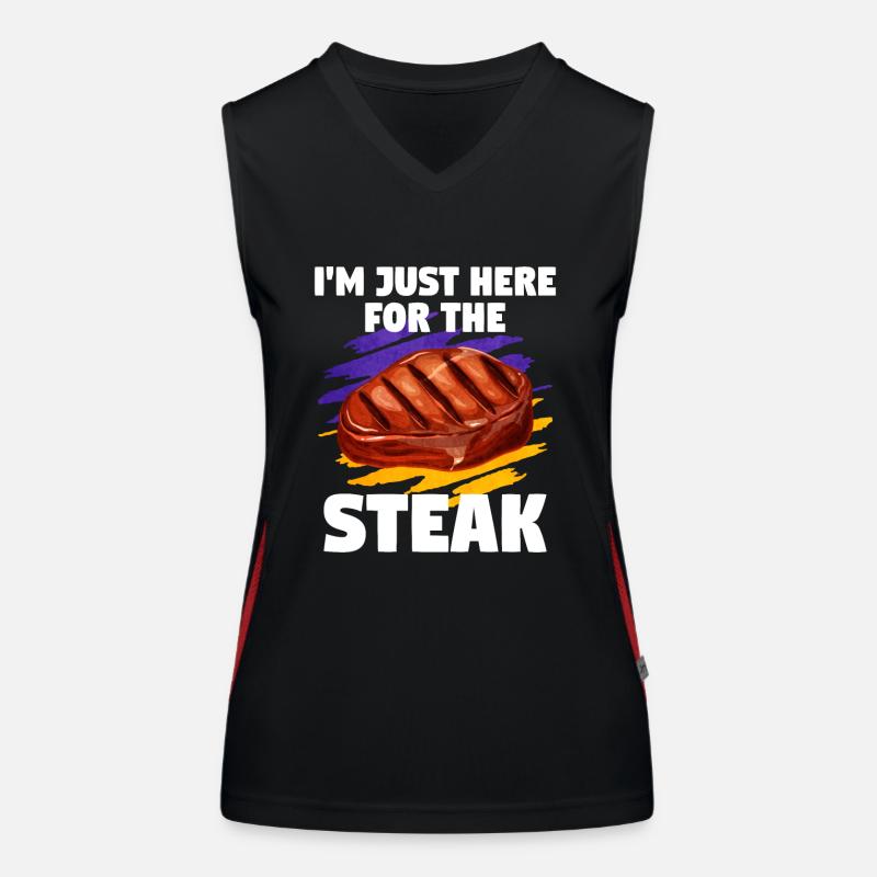 Steak Funktionelles Kontrast-Tank Top für Frauen