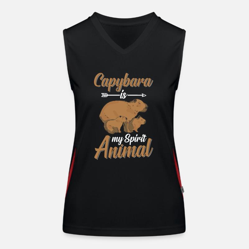 Capybara rodent capybara capybara Women's Functional Contrast Tank Top