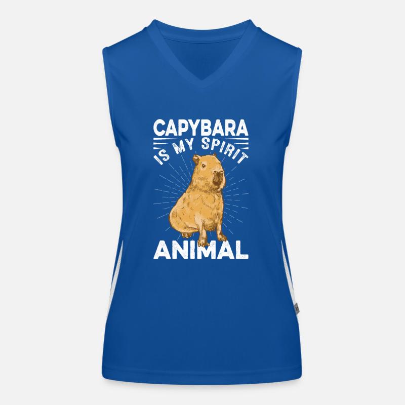 Capybara rodent capybara capybara Women's Functional Contrast Tank Top