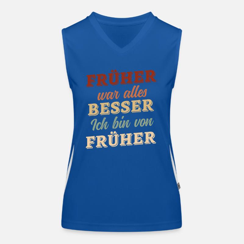 Früher war alles besser - ich bin von früher Funktionelles Kontrast-Tank Top für Frauen