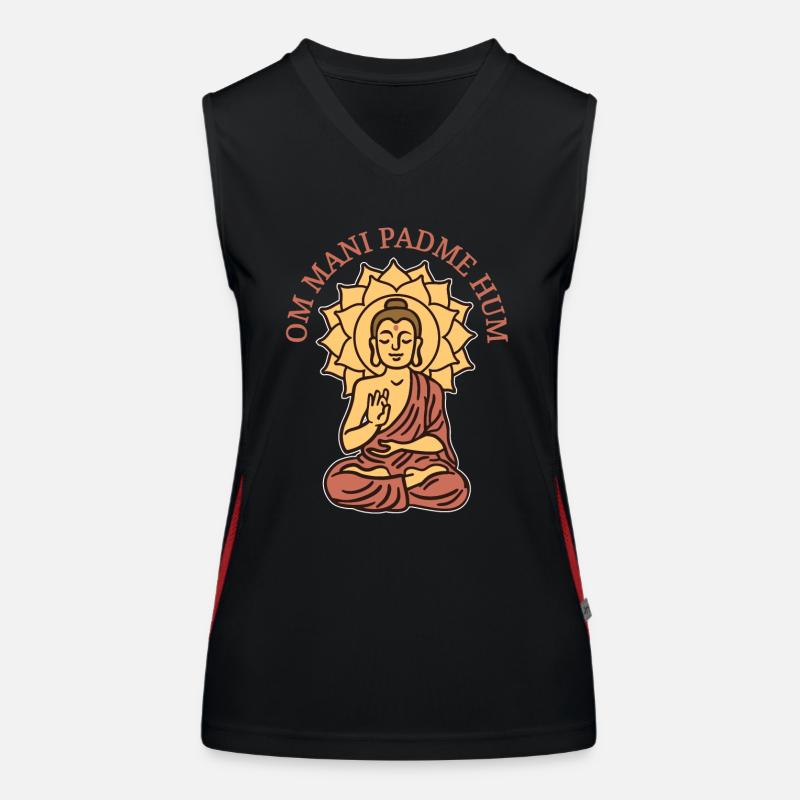 Om Mani Padme Hum Bouddhisme Inde Débardeur respirant contrasté Femme