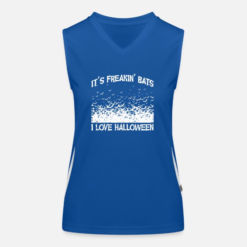 It's Freakin Bats I Love Halloween Women's Functional Contrast Tank Top