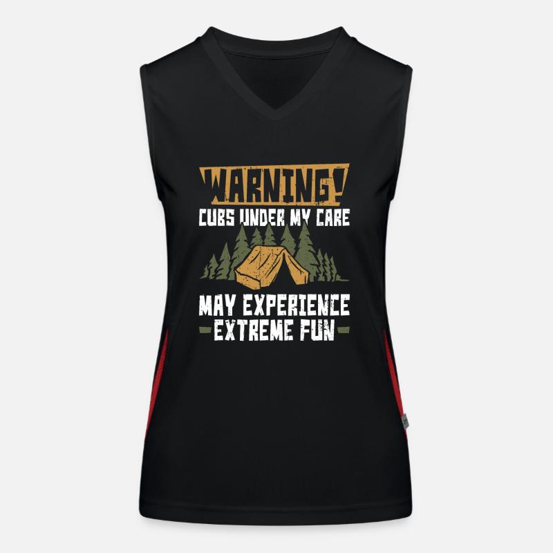 Cub Scouting Design Für Einen Pfadfinderführer Funktionelles Kontrast-Tank Top für Frauen