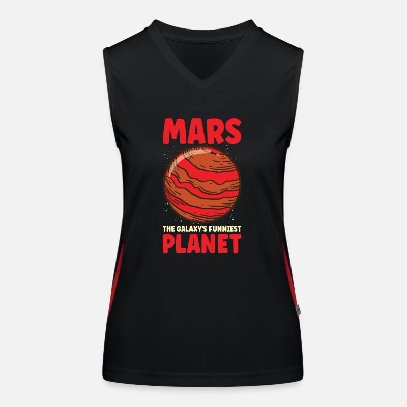 Mars Explore Astronaut Astronomy Solar System Funktionelles Kontrast-Tank Top für Frauen