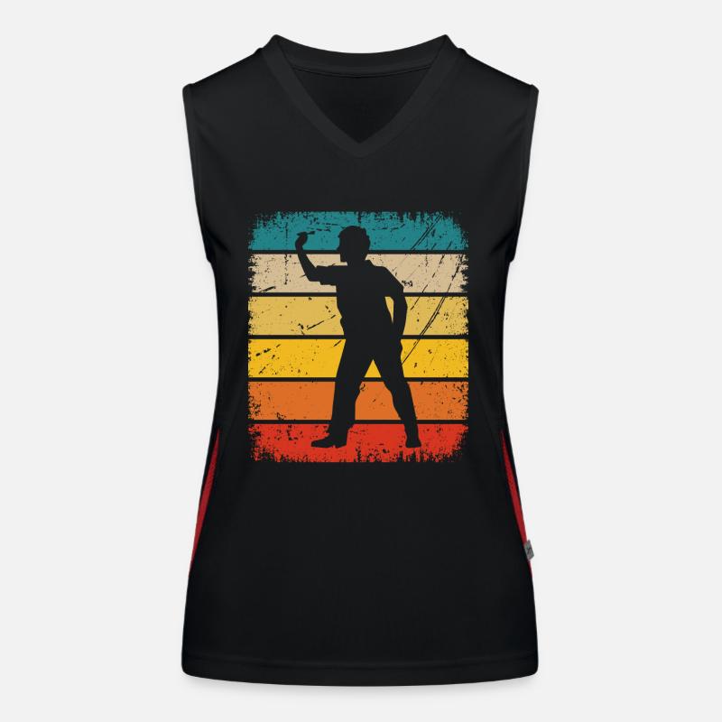 Retro Rectangle - Dart Player - Women's Functional Contrast Tank Top