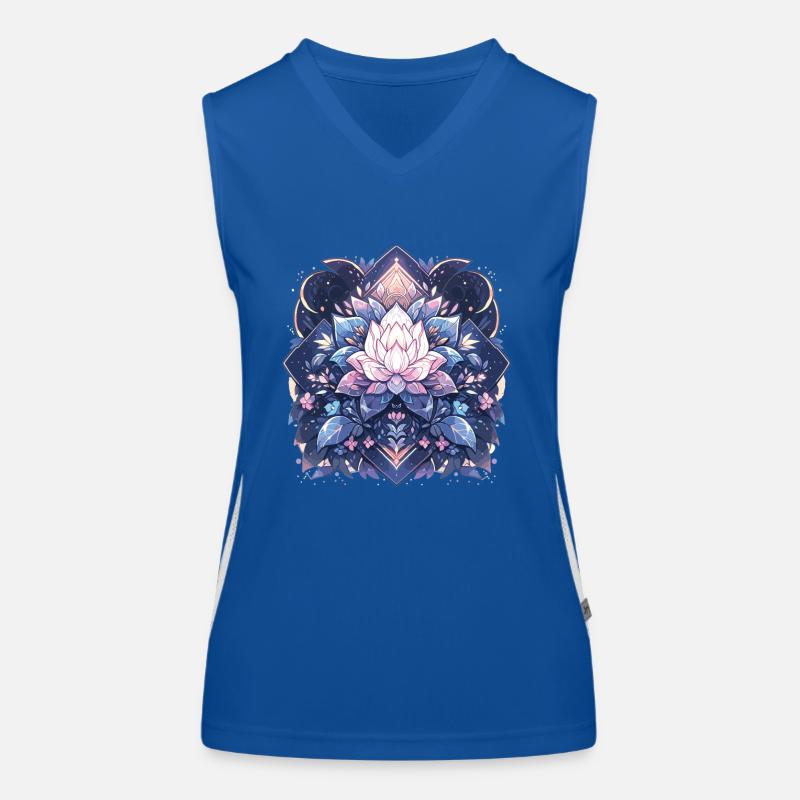 Lotusblüte Funktionelles Kontrast-Tank Top für Frauen
