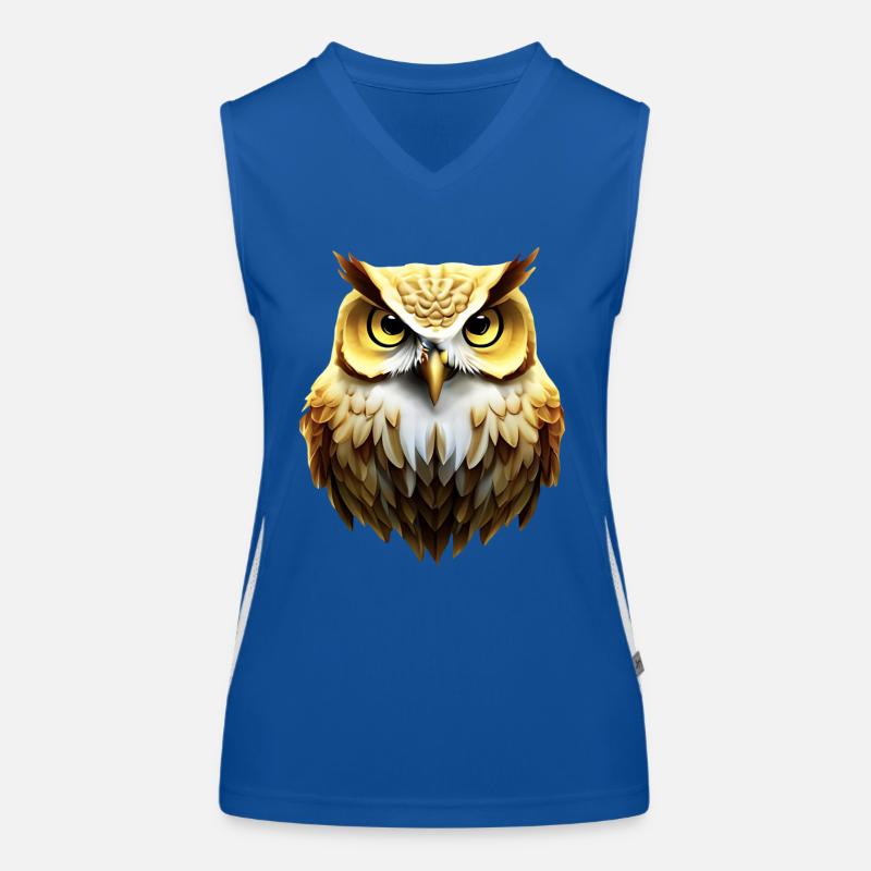 Eule Funktionelles Kontrast-Tank Top für Frauen