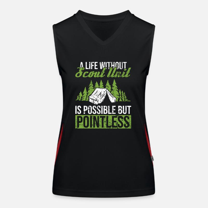 Scout Leader Design Für Einen Cub Master, Der Cub Funktionelles Kontrast-Tank Top für Frauen