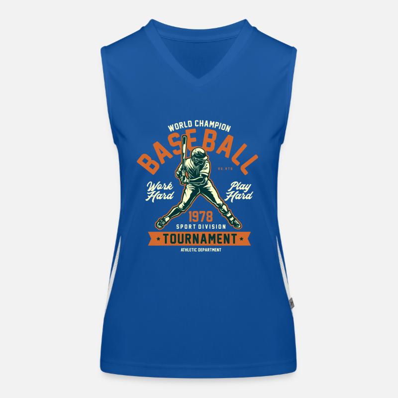 Baseball-Grafik Funktionelles Kontrast-Tank Top für Frauen