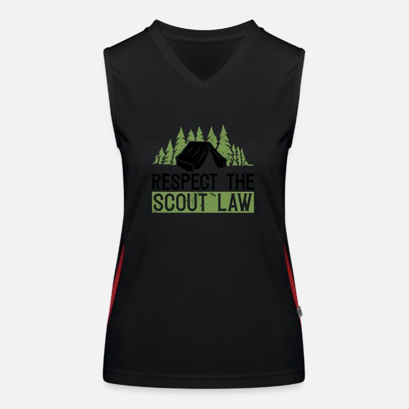 Cub Master Design Für Einen Pfadfinderführer Und Funktionelles Kontrast-Tank Top für Frauen