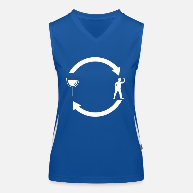 Loading the arrows - Wine - Darts players - Women's Functional Contrast Tank Top