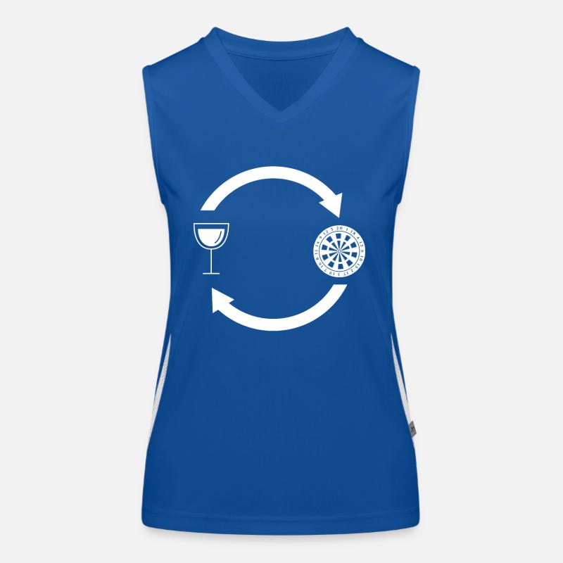 Loading the arrows - wine - dartboard - Women's Functional Contrast Tank Top