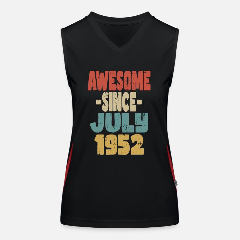 1952 Juli Geburtstag Retro Funktionelles Kontrast-Tank Top für Frauen