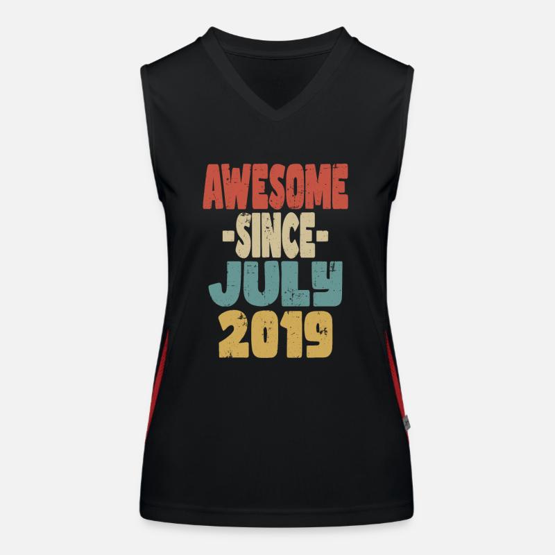 2019 Juli Geburtstag Retro Funktionelles Kontrast-Tank Top für Frauen