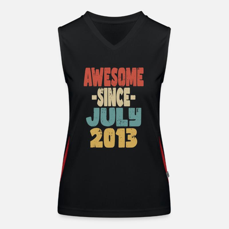2013 Juli Geburtstag Retro Funktionelles Kontrast-Tank Top für Frauen