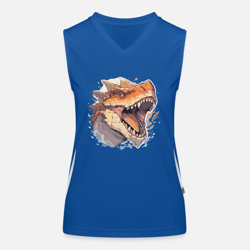 T-Rex Dinosaurier Funktionelles Kontrast-Tank Top für Frauen