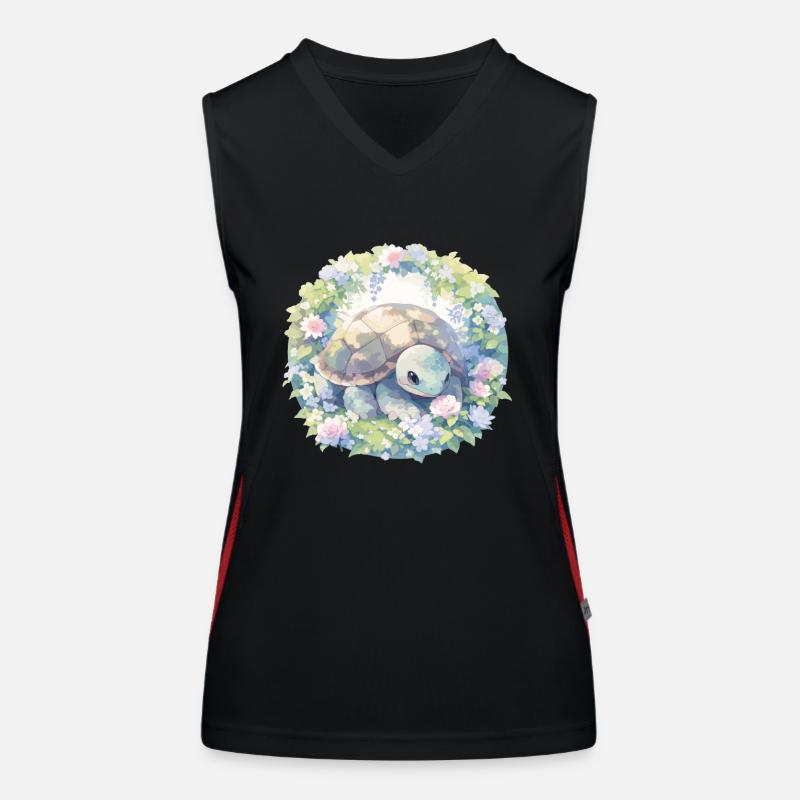 Turtle Lizard Turtle Baby Turtles Women's Functional Contrast Tank Top