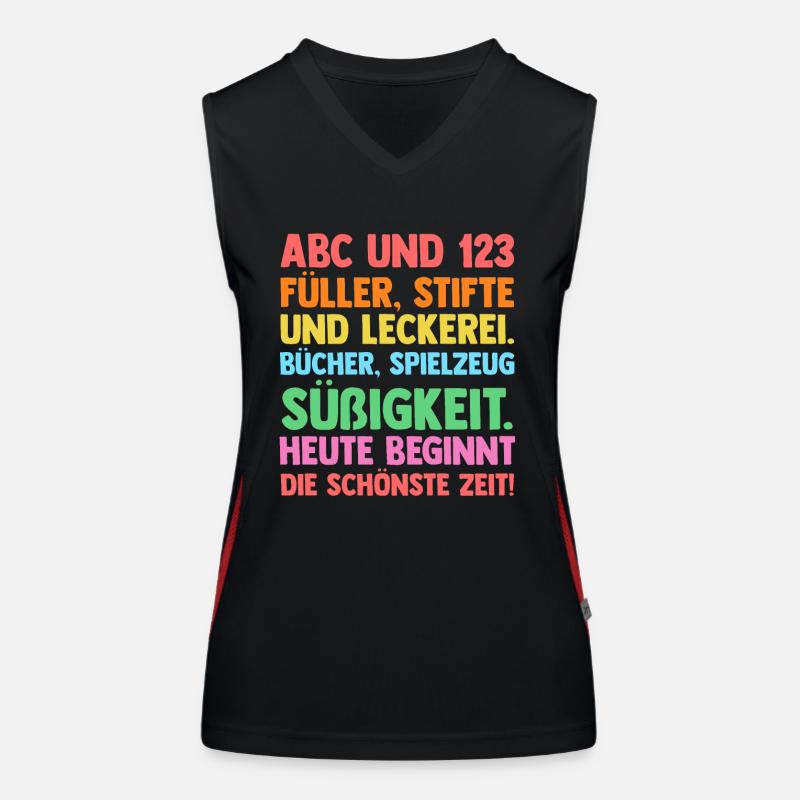 Erste Klasse Einschulung Erstklässler Schulkind Funktionelles Kontrast-Tank Top für Frauen