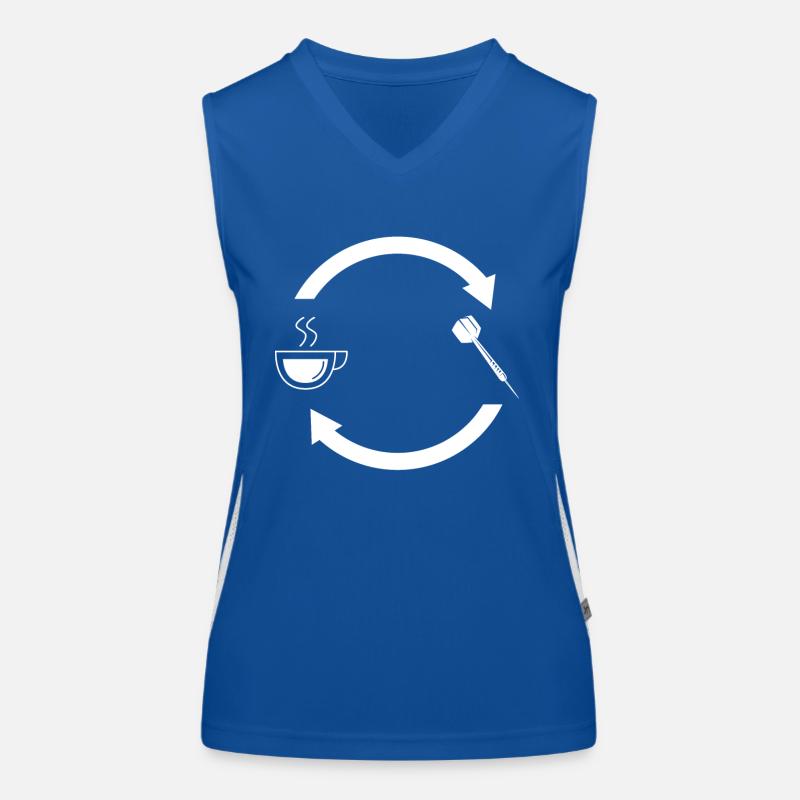 Loading the Arrows - Coffee - Darts - Women's Functional Contrast Tank Top