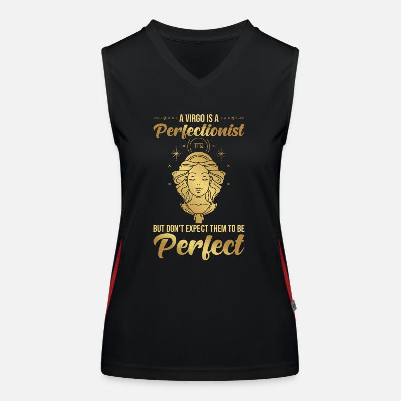 Jungfrau Sternzeichen Astrologie Horoskop Jungfrau Funktionelles Kontrast-Tank Top für Frauen