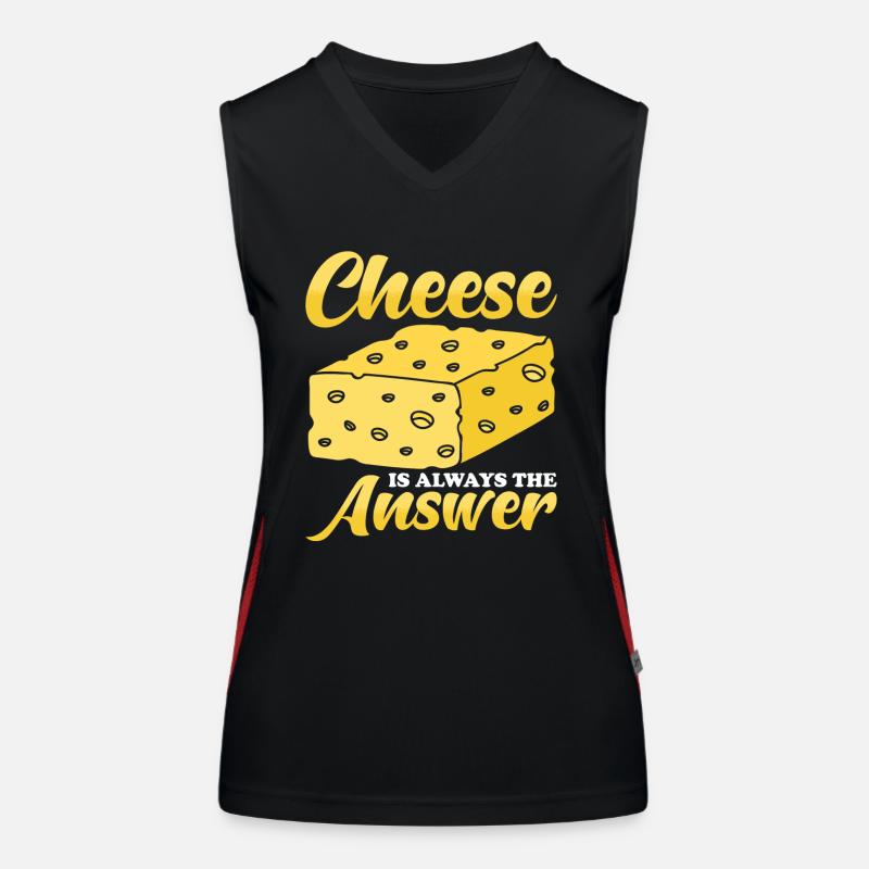 Käse Geschenk Funktionelles Kontrast-Tank Top für Frauen